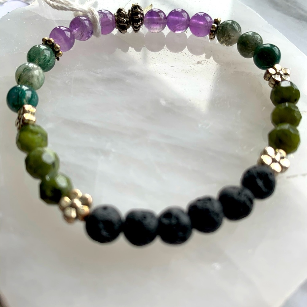 2/30$ 🔮 Serenity and Tranquility Gemstone Bracelet